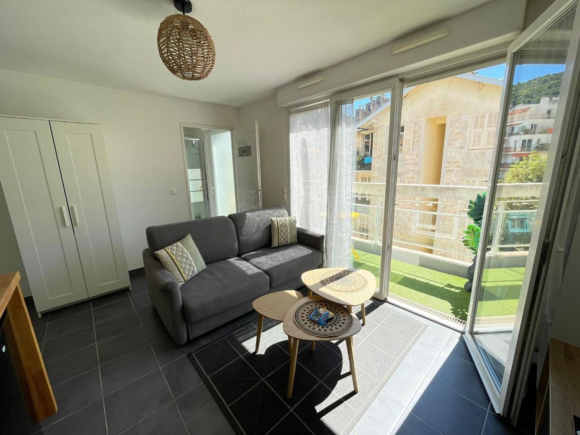 Charmant Studio Climatise Avec Terrasse Ensoleillee Nizza Esterno foto